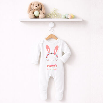 Personalised First Easter Bunny Babygrow, 3 of 5