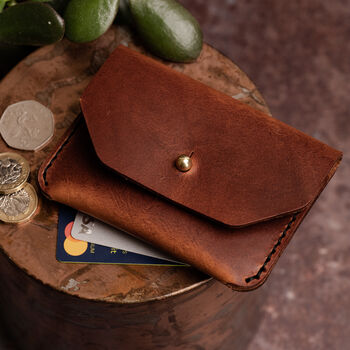 Personalised Handmade Leather Wallet Button Stud, 2 of 9