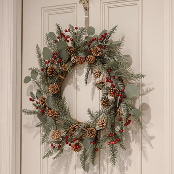 Large Mountain Spruce Christmas Wreath, 3 of 5