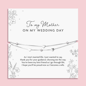 Sterling Silver Mother Of The Bride Wedding Day Bracelet In Gift Box, 6 of 6