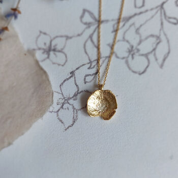 Pressed Flower Daisy Necklace Gold Plated, 8 of 9