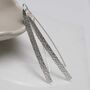 Sterling Silver Urban Armour Drop Earrings, thumbnail 6 of 10
