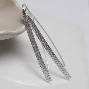 Sterling Silver Urban Armour Drop Earrings, 6 of 10