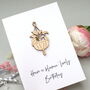 Bloomin' Wooden Charm Personalised Birthday Card, thumbnail 2 of 7