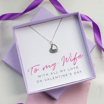To My Wife Valentine's Day Sterling Silver Necklace, 4 of 11