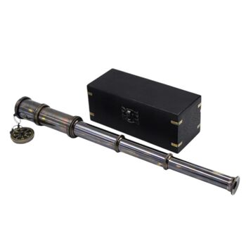 16 Inch Gunmetal Maritime Telescope With Wooden Box, 8 of 8