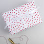 Red Heart Valentines Wrapping Paper, thumbnail 3 of 6
