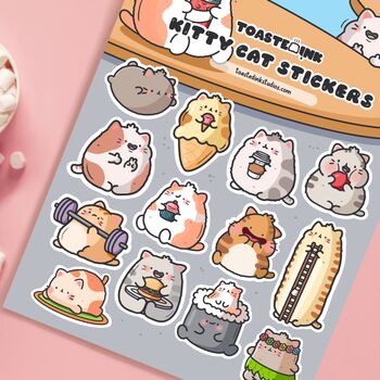 Cat Sticker Sheet | Cute Stickers, 3 of 4