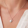 Diamond Letter Necklace In Sterling Silver With Pearl, thumbnail 4 of 7