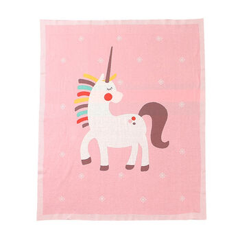 Little Unicorn Cotton Baby Blanket, 8 of 10