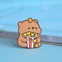 Popcorn Bear Pin | Cute Pin Badge, thumbnail 1 of 7