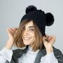 Cable Knit Duo Pom Knit Hat, thumbnail 6 of 6