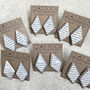 Fair Trade Eco Recycled Paper Diamond Stud Earrings, thumbnail 8 of 12