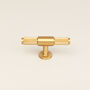 G Decor Luxury Solid Brass Knurled Single T Door Knobs, thumbnail 2 of 4