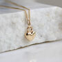 Solid Gold Heart Charm Necklace, thumbnail 1 of 5