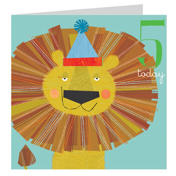 Lion 5th Birthday Card, 3 of 5