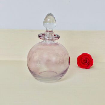 Vintage Pink Glass Perfume Bottle ~ Three, 4 of 5