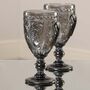 Set Of Four Vintage Embossed Coloured Wine Glasses, thumbnail 9 of 12