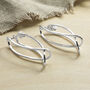 Sterling Silver Two Way Curve Stud Earrings, thumbnail 1 of 8