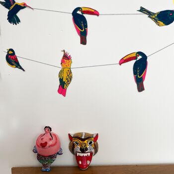 Tropical Birds Recycled Paper Garland, 2 of 5