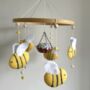 Handmade Bee Themed Baby Crib Mobile, thumbnail 4 of 4