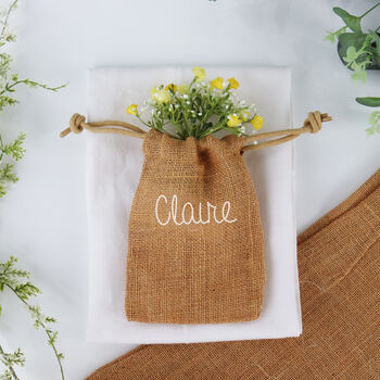 Personalised Jute Favour Bag Or Place Setting, 7 of 7