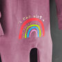 Hand Dyed Rainbow Children's Hooded Onesie, thumbnail 3 of 6