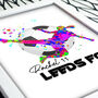 Personalised Girls Football Splash Print, thumbnail 1 of 5