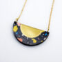 Black And Gold Terrazzo Bib Style Necklace, thumbnail 3 of 5