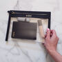 Personalised Saffiano Leather Travel Pouch Bag, thumbnail 6 of 8