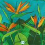 Tropical Bird Of Paradise Flower Cotton Tea Towel, thumbnail 5 of 8