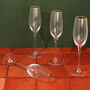 G Decor Set Of Four Aurora Champagne Flutes Glasses, thumbnail 3 of 6