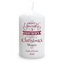 Personalised Merry Little Christmas Candle, thumbnail 2 of 3