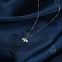 White Opal Marquise Leaf Pendant Necklace, thumbnail 3 of 11