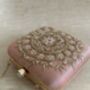Pink Raw Silk Mandala Design Square Clutch Bag, thumbnail 6 of 7