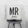 Personalised Mr And Mrs Cushions Wedding Present Gift, thumbnail 2 of 3