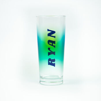 Personalised Blue Spray Printed Pint Glass, 2 of 7