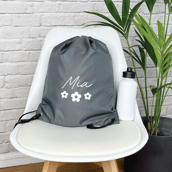 Personalised Flower Drawstring Bag, 5 of 6