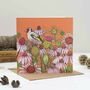 'Goldfinch And Coneflowers' Greeting Card, thumbnail 1 of 2