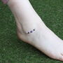 Pure Silver Bead Evil Eye Nazar Payal Anklet, thumbnail 2 of 6