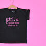 Girls Definition Fun Kids T Shirt, thumbnail 1 of 7
