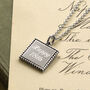 Engravable Sterling Silver Square Necklace, thumbnail 1 of 5