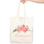 Bridal Party Personalised Tote Bags Peach And Sage, thumbnail 4 of 5