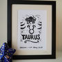 Taurus Star Sign Personalised Print, thumbnail 1 of 4