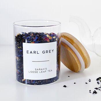 Loose Leaf Tea Storage Jar With Personalised Label, 2 of 11