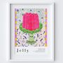 Strawberry Jelly Art Print Party Food Poster, thumbnail 2 of 2