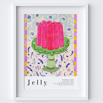 Strawberry Jelly Art Print Party Food Poster, 2 of 2