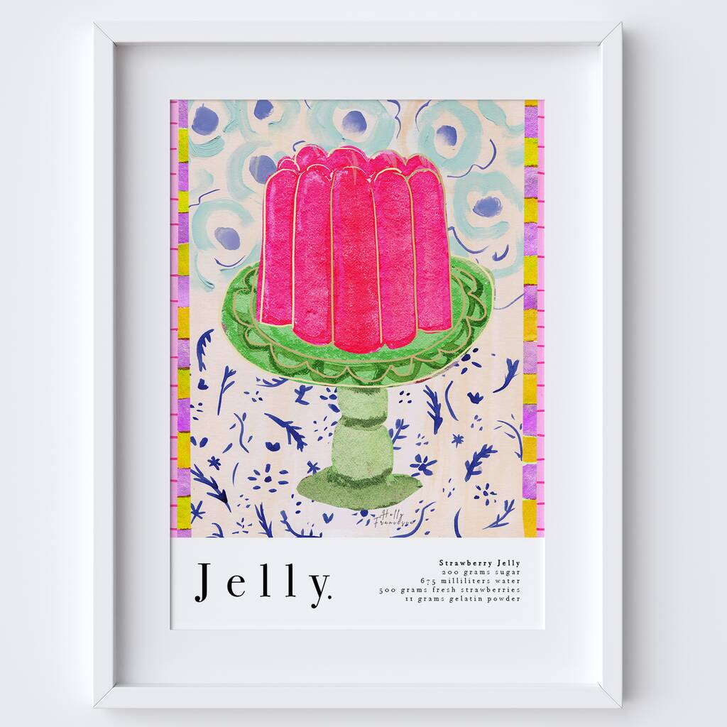 Strawberry Jelly Art Print Party Food Poster By Holly Francesca