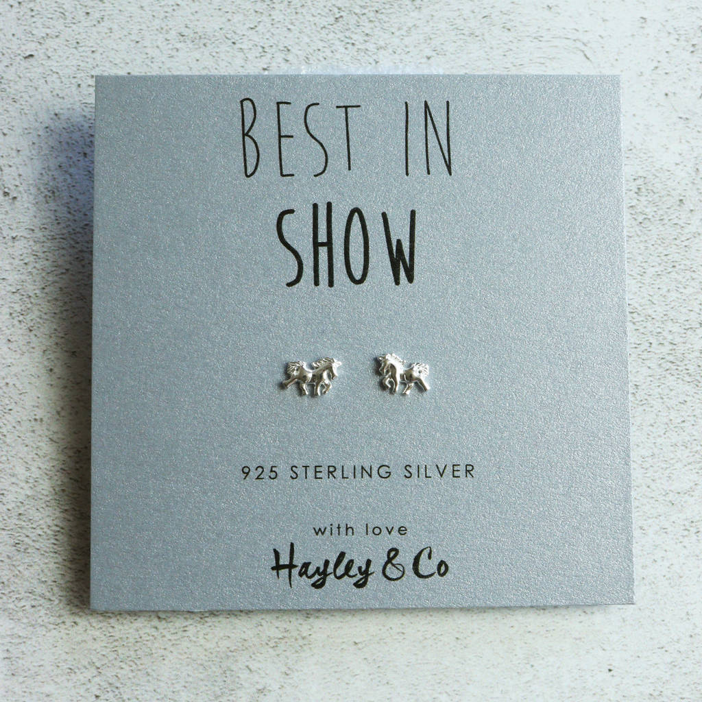 Horse Sterling Silver Earrings By Hayley & Co | notonthehighstreet.com