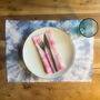 Hand Made Tie Dye Single Colour Placemat Set, thumbnail 5 of 7